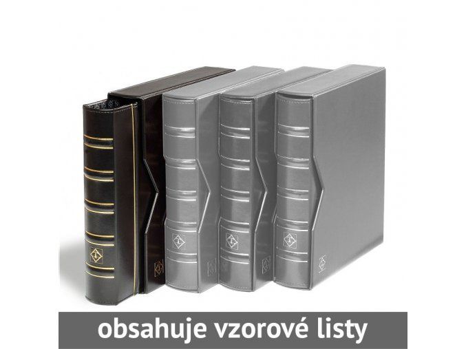 optima classic cerne mincovni album s kazetou 10 vzorovych listu leuchtturm 313506 lighthouse