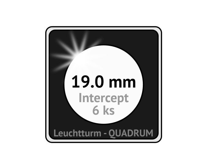 quadrum intercept prumer 19 mm ochranne bublinky 19mm protikorozni ctvercove mincovni kapsle na mince proti oxidaci patine leuchtturm 344144 lighthouse