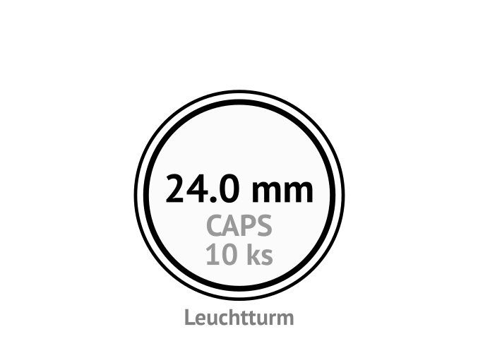 caps 24 mm kruhove kapsle na mince do 24mm mincovni bublinky kulate 10 ks leuchtturm 319128 lighthouse