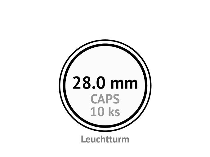 caps 28 mm kruhove kapsle na mince do 28mm mincovni bublinky kulate 10 ks leuchtturm 312236 lighthouse
