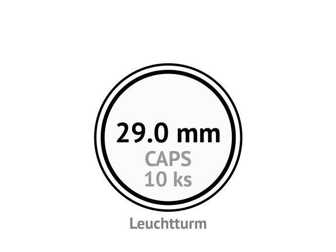 caps 29 mm kruhove kapsle na mince do 29mm mincovni bublinky kulate 10 ks leuchtturm 303522 lighthouse