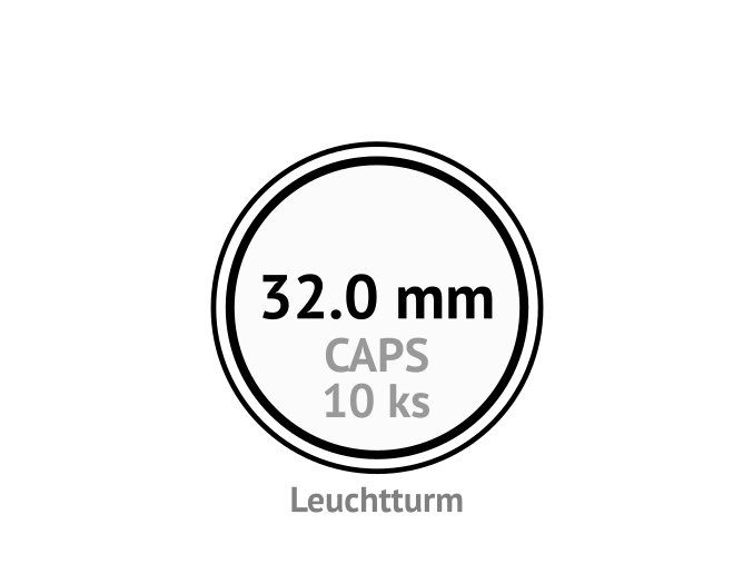 caps 32 mm kruhove kapsle na mince do 32mm mincovni bublinky kulate 10 ks leuchtturm 304799 lighthouse