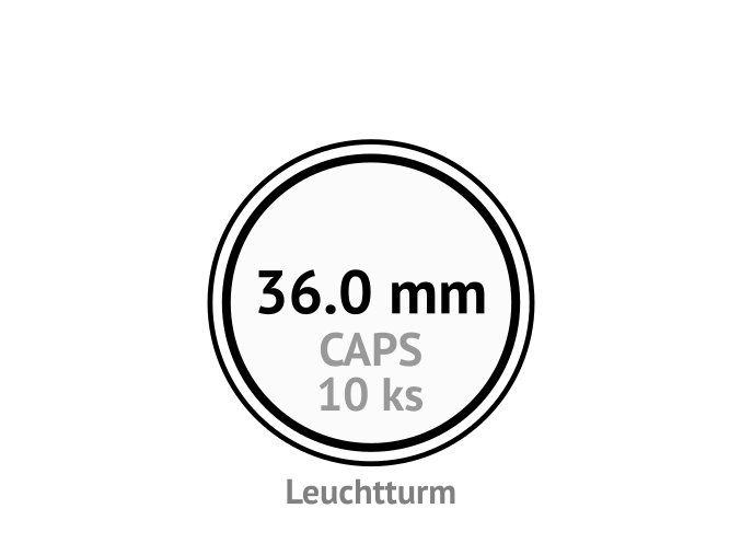 caps 36 mm kruhove kapsle na mince do 36mm mincovni bublinky kulate 10 ks leuchtturm 330757 lighthouse