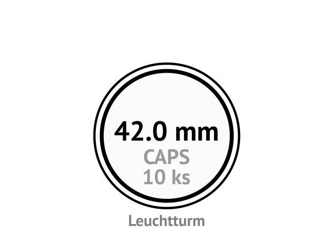caps 42 mm kruhove kapsle na mince do 42mm mincovni bublinky kulate 10 ks leuchtturm 318006 lighthouse