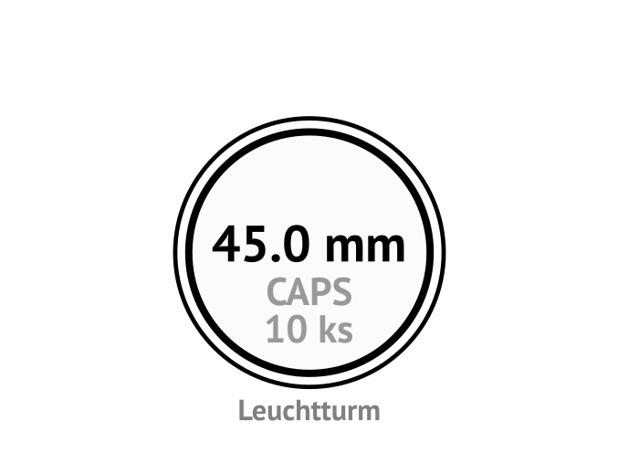 caps 45 mm kruhove kapsle na mince do 45mm mincovni bublinky kulate 10 ks leuchtturm 303660 lighthouse