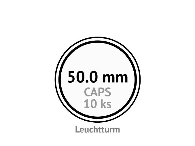 caps 50 mm kruhove kapsle na mince do 50mm mincovni bublinky kulate 10 ks leuchtturm 302860 lighthouse