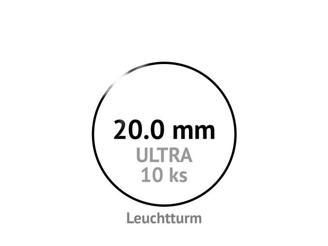 ultra 20 mm kruhove kapsle na mince do 20mm mincovni bublinky kulate 10 ks ultra premium leuchtturm 345022 lighthouse