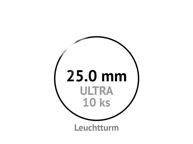 ultra 25 mm kruhove kapsle na mince do 25mm mincovni bublinky kulate 10 ks ultra premium leuchtturm 345031 lighthouse