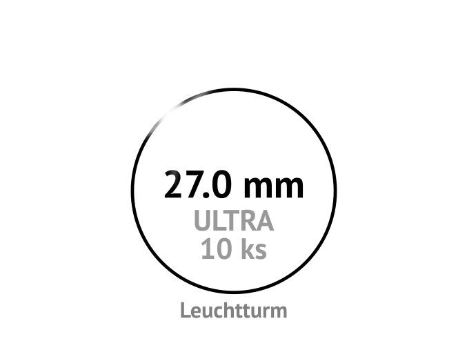 ultra 27 mm kruhove kapsle na mince do 27mm mincovni bublinky kulate 10 ks ultra premium leuchtturm 345033 lighthouse