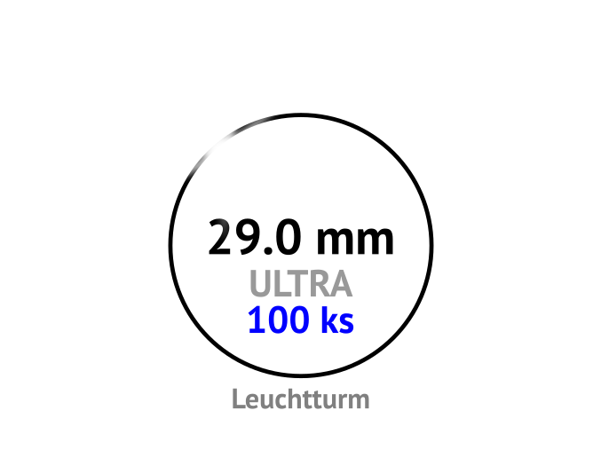 ultra 29 mm kruhove kapsle na mince do 29mm mincovni bublinky kulate 100 ks ultra premium leuchtturm 361329 lighthouse