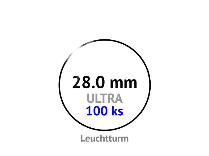 ultra 28 mm kruhove kapsle na mince do 28mm mincovni bublinky kulate 100 ks ultra premium leuchtturm 361328 lighthouse