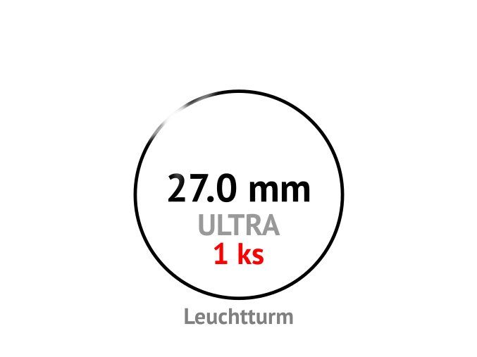 ultra 27 mm kruhova kapsle na mince do 27mm 1ks mincovni bublinka kulata 1 ks ultra premium leuchtturm 345033 1 lighthouse