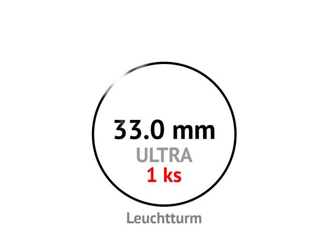 ultra 33 mm kruhova kapsle na mince do 33mm 1ks mincovni bublinka kulata 1 ks ultra premium leuchtturm 345041 1 lighthouse