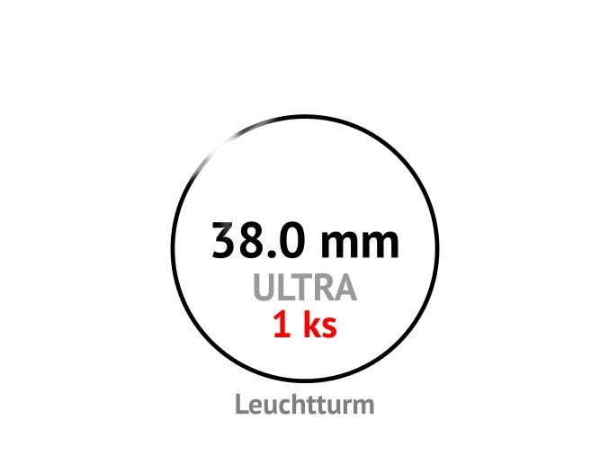 ultra 38 mm kruhova kapsle na mince do 38mm 1ks mincovni bublinka kulata 1 ks ultra premium leuchtturm 345046 1 lighthouse