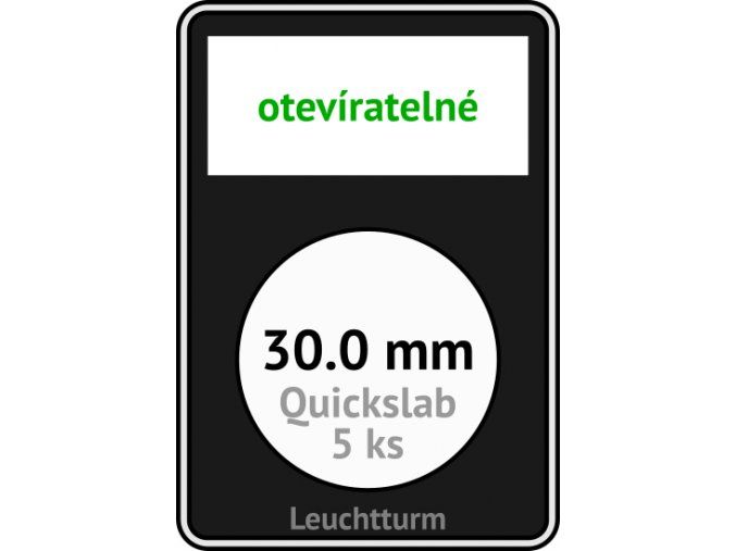 quickslab 30mm oteviratelny slab na mince 30 mm obdelnikova mincovni kapsle leuchtturm 346409 lighthouse