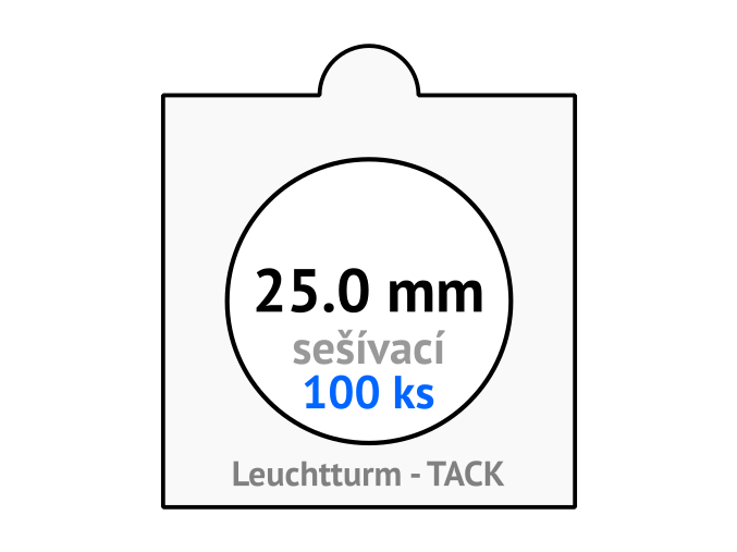 tack bile sesivaci mincovni ramecky na mince prumer 25 mm baleni 100 ks 5x5 cm leuchtturm 314207 lighthouse