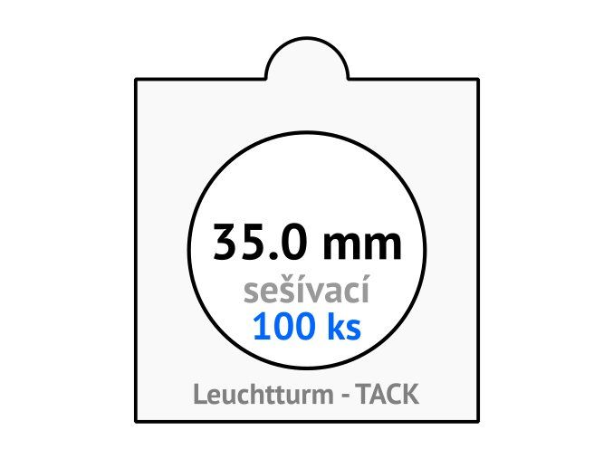 tack bile sesivaci mincovni ramecky na mince prumer 35 mm baleni 100 ks 5x5 cm leuchtturm 310100 lighthouse
