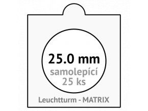 matrix bile samolepici mincovni ramecky na mince prumer 25 mm baleni 25 ks 5x5 cm leuchtturm 334957 lighthouse