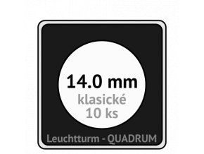 quadrum 14 mm na mince ctvercove bublinky mincovni pouzdra 50x50 mm 10ks leuchtturm 308571 lighthouse