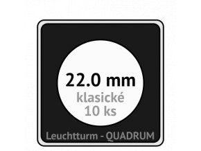 quadrum klasicke hranate kapsle 22 mm na mince ctvercove bublinky mincovni pouzdra 50x50 mm 10ks leuchtturm 320753 lighthouse