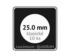 quadrum klasicke hranate kapsle 25 mm na mince ctvercove bublinky mincovni pouzdra 50x50 mm 10ks leuchtturm 331951 lighthouse