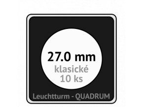 quadrum klasicke hranate kapsle 27 mm na mince ctvercove bublinky mincovni pouzdra 50x50 mm 10ks leuchtturm 317321 lighthouse