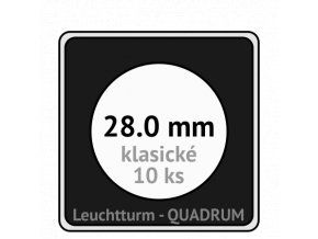 quadrum klasicke hranate kapsle 28 mm na mince ctvercove bublinky mincovni pouzdra 50x50 mm 10ks leuchtturm 338200 lighthouse