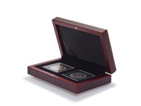 volterra 2 quadrum drevene etue na dve mince 2 ctvercove kapsle quadrum 50x50 mm leuchtturm 339048