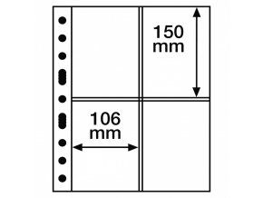 pruhledne albove listy grande 2ct 4 kapsy na pohledy do 106x150 mm leuchtturm 337553 lighthouse