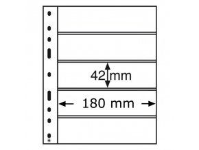 pruhledne albove listy optima 5c 5 vodorovnych kapes na znamky do 180x42mm obaly optima folie leuchtturm 307543 lighthouse