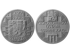 zbynek fojtu vitezny sadrovy model návrhu mince 100 vyroci schvaleni ceskoslovenske ustavy a vzniku ustavniho soudu ceskoslovenske republiky