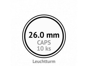 caps 26 mm kruhove kapsle na mince do 26mm mincovni bublinky kulate 10 ks leuchtturm 309404 lighthouse