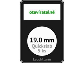 quickslab 19mm oteviratelny slab na mince 19 mm obdelnikova mincovni kapsle leuchtturm 346398 lighthouse