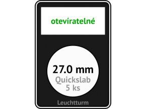 quickslab 27mm oteviratelny slab na mince 27 mm obdelnikova mincovni kapsle leuchtturm 346406 lighthouse