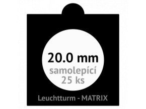matrix cerne samolepici mincovni ramecky na mince 20mm prumer 20 mm baleni 25 ks 5x5 cm leuchtturm 345686 lighthouse