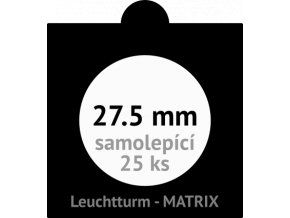 matrix cerne samolepici mincovni ramecky na mince prumer 27 5 mm baleni 25 ks 5x5 cm leuchtturm 345689 lighthouse