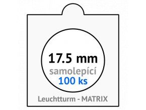 matrix bile samolepici mincovni ramecky na mince prumer 17 5 mm baleni 100 ks 5x5 cm leuchtturm 337834 lighthouse