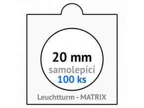 matrix bile samolepici mincovni ramecky na mince prumer 20 mm baleni 100 ks 5x5 cm leuchtturm 313727 lighthouse