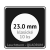 quadrum klasicke hranate kapsle 23 mm na mince ctvercove bublinky mincovni pouzdra 50x50 mm 10ks leuchtturm 323367 lighthouse