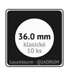 quadrum klasicke hranate kapsle 36 mm na mince ctvercove bublinky mincovni pouzdra 50x50 mm 10ks leuchtturm 309045 lighthouse
