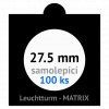 matrix cerne samolepici mincovni ramecky na mince prumer 27 5 mm baleni 100 ks 5x5 cm leuchtturm 361064