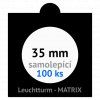 matrix cerne samolepici mincovni ramecky na mince prumer 35 mm baleni 100 ks 5x5 cm leuchtturm 361067
