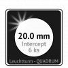 quadrum intercept prumer 20 mm ochranne bublinky 20mm protikorozni ctvercove mincovni kapsle na mince proti oxidaci patine leuchtturm 344145 lighthouse