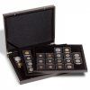 volterra trio de luxe quadrum drevena cerna kazeta na mince cerna etue krabicka pro 60 ctvercovych kapsli kartonove ramecky 50x50mm volne mince leuchtturm 347919 lighthouse