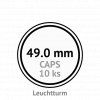 caps 49 mm kruhove kapsle na mince do 49mm mincovni bublinky kulate 10 ks leuchtturm 331281 lighthouse