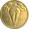 zlata medaile 50 stotin 1920 novorazba zkusebniho odrazku rub