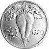 stribrna medaile 50 stotin 1920 novorazba zkusebniho odrazku rub