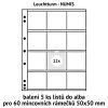 pruhledne albove listy numis mincovni ramecky na mince obal do alba numis 50x50 mm baleni 5 ks bile mezilisty leuchtturm 310444 lighthouse